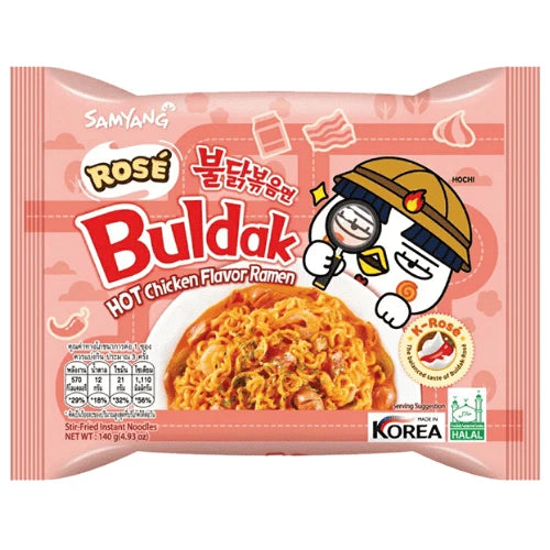 Samyang Buldak Hot Chicken Ramen Noodle Rose 140g