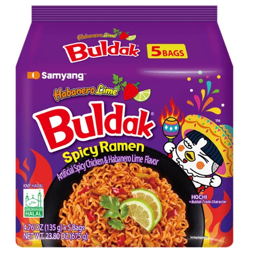 Samyang Habanero Lime Flavour Ramen Noodles 135 g (Pack of 5)