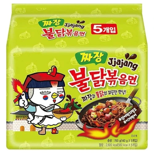 Samyang Buldak Jjajang Flavour Ramen Noodles 140 g (Pack of 5)