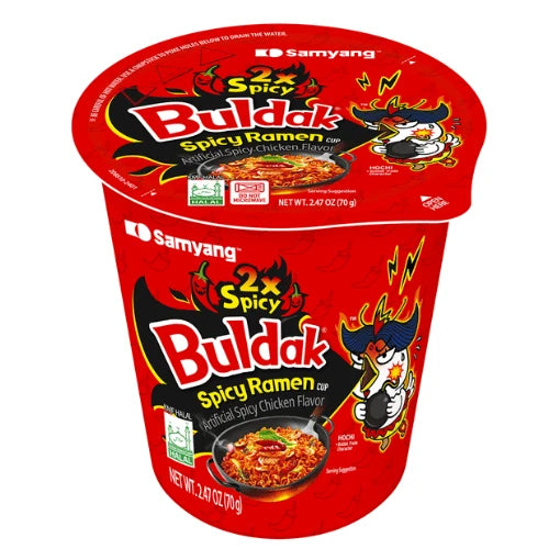 Samyang Hot Chicken Flavor Ramen 2x Spicy cup 70g