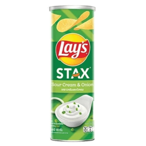 Lays Stax Sour Cream And Onion Potato Chips 100g