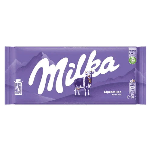 Milka Alpine Milk Chocolate 90g - Made in Germany