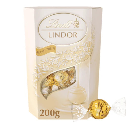 Lindt Lindor White Chocolate Truffles Box 200g