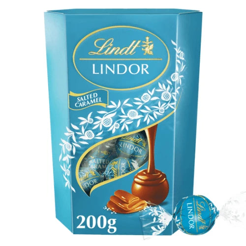 Lindt LINDOR Salted Caramel Chocolate Truffles Box 200g