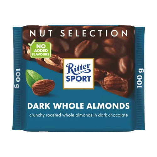 Ritter Sport Dark Whole Almonds Chocolate 100g