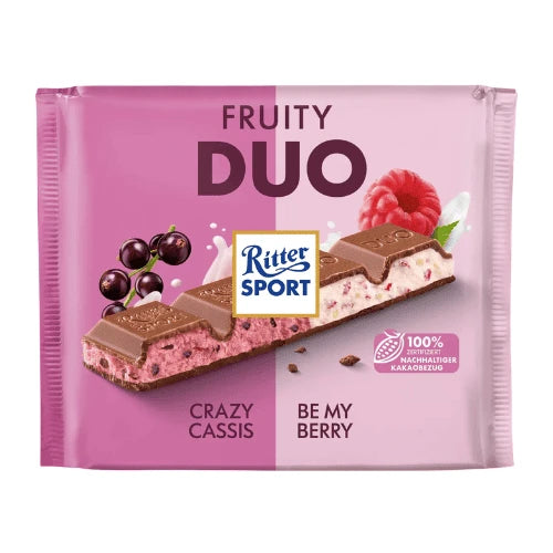 Ritter Sport Fruit Duo Crazy Cassis & Be my Berry Chocolate 218g