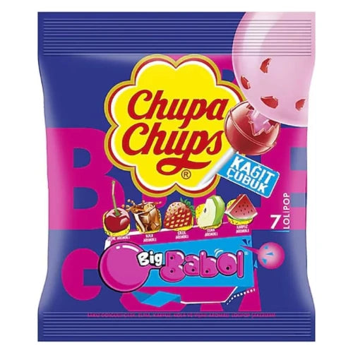 Chupa Chups Big Babol Lollipops, 7 Pieces - 84g