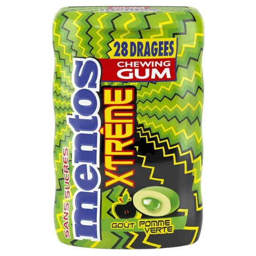 Mentos Sour Apple Sugar Free Gum 56g