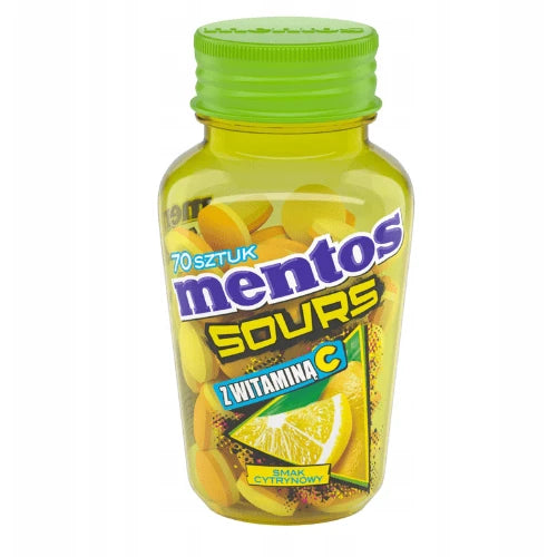 Mentos Sugar-Free Sour with Vitamin C and Lemon Flavor 49g