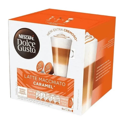 Nescafe Caramel Latte Macchiato Dolce Gusto Coffee Capsules - 16 Capsules