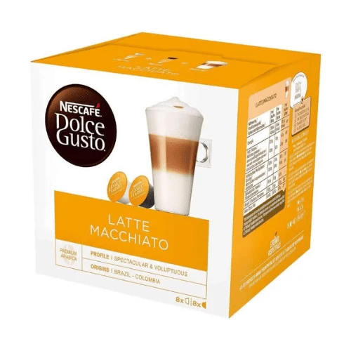 Nescafe Latte Macchiato Dolce Gusto Coffee Capsules - 16 Capsules