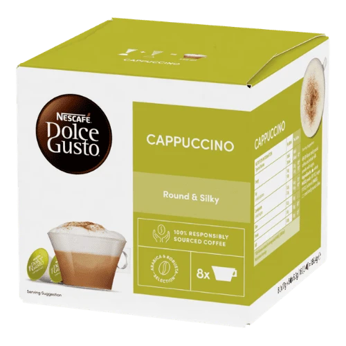 Nescafe Cappuccino Skinny & Unsweetened Dolce Gusto Coffee Capsules - 16 Capsules