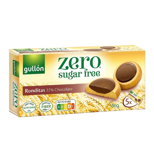 Gullón No Added Sugar Chocolate Covered Biscuit Covered 186g