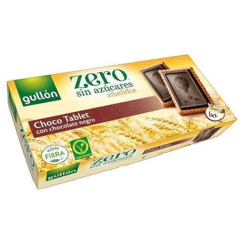 Gullón Zero Choco Tablet Biscuits With Dark Chocolate 150g