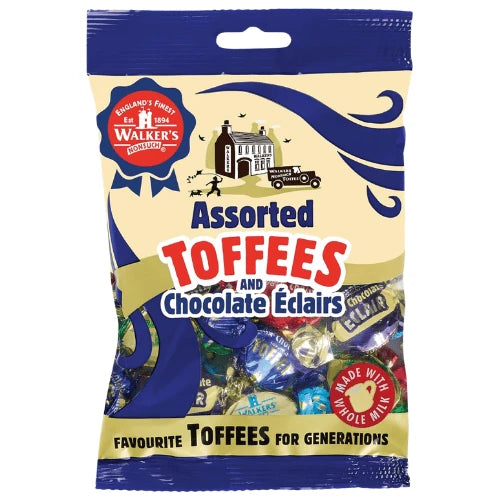 Walkers Assorted Chocolate Eclairs Toffees 150g
