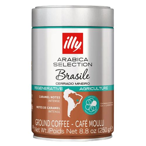 illy Arabica Selection Brasile Ground Coffee Can 250g