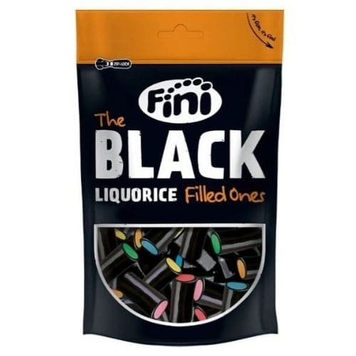 Fini Black Liquorice Filled Ones 180g - Spanish Candy